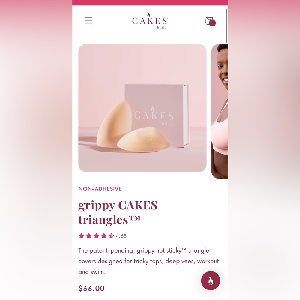 NWT - grippy CAKES triangle (A-DD)